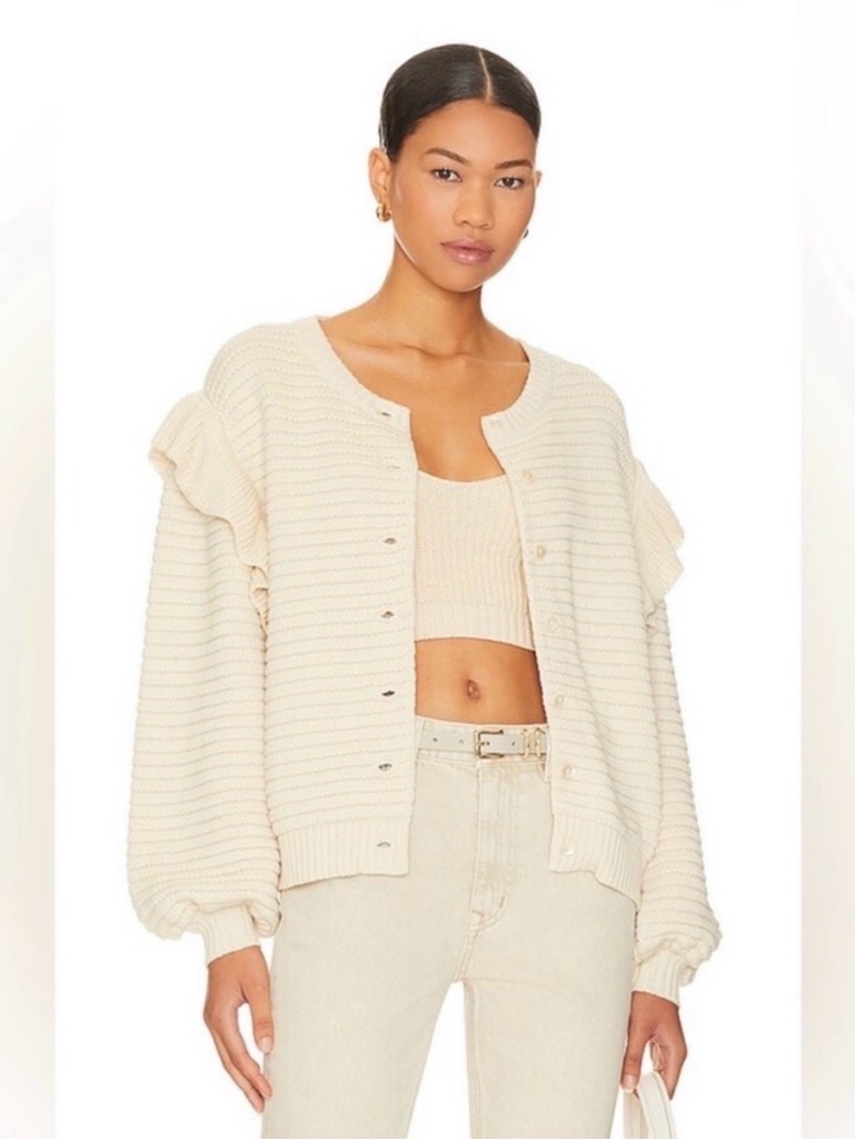 Cleobella Maelle Cardigan In Ivory